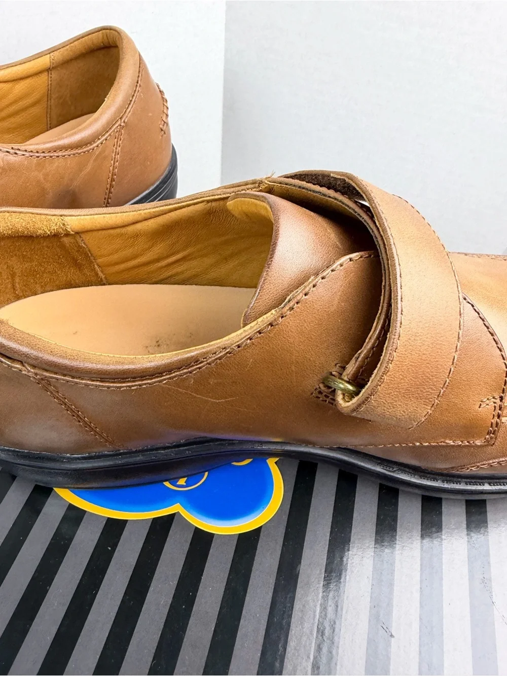 Dr. Comfort 6221 Frank Brown Leather Adjustable Strap Oxford Shoes Men's US 12W